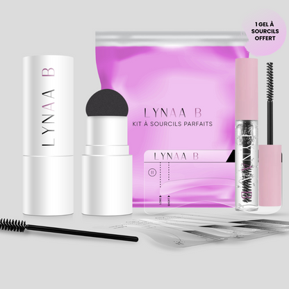 KIT À SOURCILS PARFAITS l 1 KIT ACHETÉ = 1 KIT OFFERT + 1 GEL À SOURCILS OFFERT